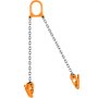 VEVOR Drum Lifter 2000 lbs Capacity Orange 55 Gallon Drum Clamp Lifting Chain G80 Chain Drum Lifter for Drums