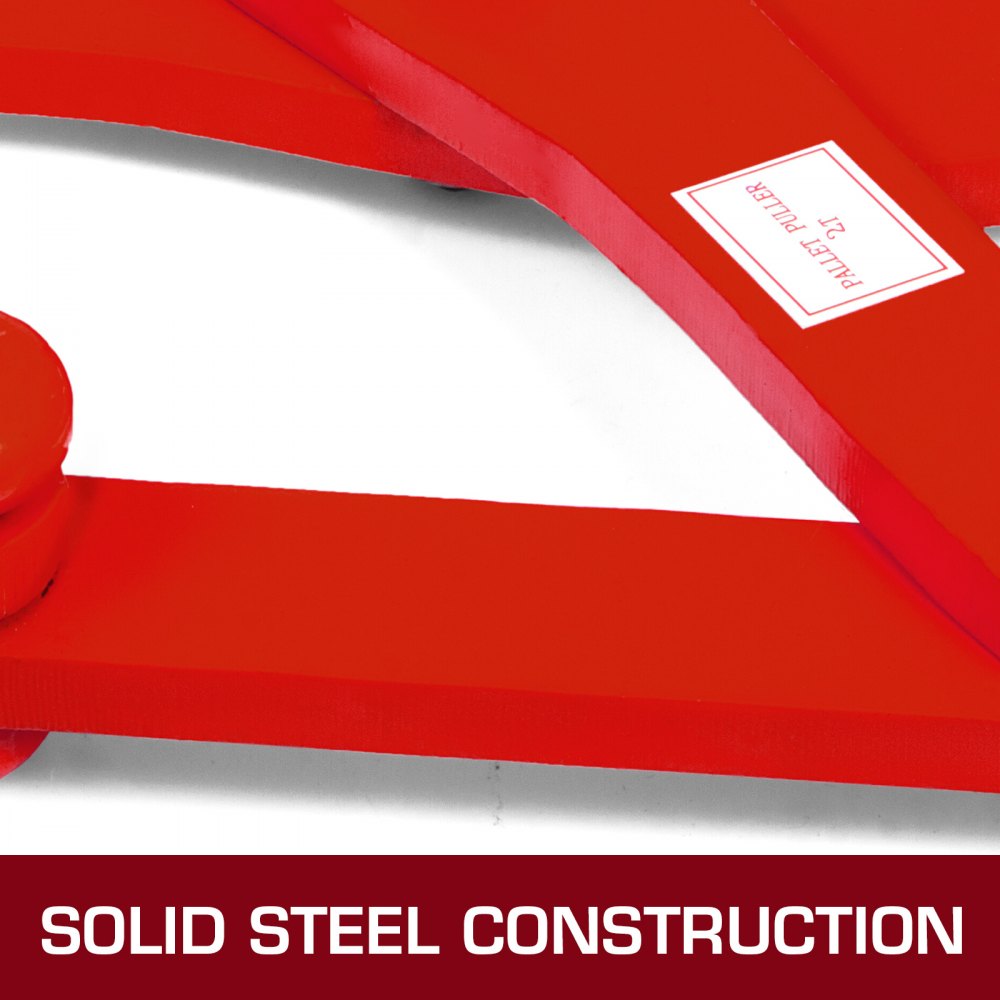 VEVOR 2T Pallet Puller Steel Single Scissor Red Pallet Puller Clamp 2000kgs Capacity Pallet Grabber 16cm Jaw Opening x 0.5 Inch Jaw Height arbitrarily Changed to Adjust The use