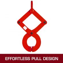 VEVOR 2T Extractor de palés de acero de una sola tijera Abrazadera extractora de palés roja Capacidad de 4409 libras Agarrador de palés Apertura de mandíbula de 6,3 pulgadas x altura de mandíbula de 0,5 pulgadas cambiada arbitrariamente para ajustar el uso