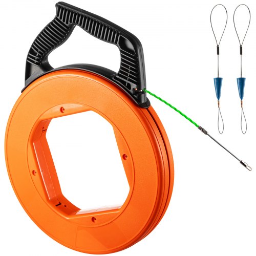 Vevor Fish Tape Wire Puller 0.18" X 125' Nylon Cable Tie With Durable Splicer