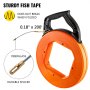 Vevor Fish Tape Wire Puller 0.18" X 200' Fiberglass Cable Tie Wire Pulling Tool