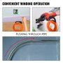 VEVOR Fish Tape Reel Cable Puller 233ft 1/8" Wide Flat Flexible Spring-Steel