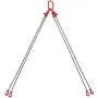 VEVOR Chain Sling, 1/4 inch x 5 ft Lifting Chains with Hooks, G80 Engine Chain Hoist Lifts, 6600 lbs/3 Ton Lifting Sling Chains for Engine Hoist, Engine Lift Chain with 4 Leg Grab Hooks and Adjusters