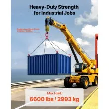 VEVOR Chain Sling, 1/4 in x 5 ft Lifting Chains with 4 Leg Grab Hooks, Heavy Duty G80 Alloy Steel Lifting Sling, 6600LBS Capacity, Adjustable Engine Chain Hoist Lifts for Cargo Security Towing