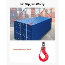 VEVOR Chain Sling, 1/4 in x 5 ft Lifting Chains with 4 Leg Grab Hooks, Heavy Duty G80 Alloy Steel Lifting Sling, 6600LBS Capacity, Adjustable Engine Chain Hoist Lifts for Cargo Security Towing