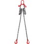 VEVOR 9.5mm x 182.9cm Chain Sling 2 Legs G80 Lifting Chain with Grab Hooks 4989.5 kg