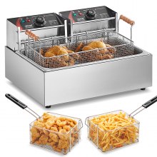 VEVOR Commercial Electric Deep Fryer Countertop Deep Fryer 3000W 18Qt / 17L