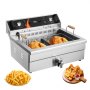 Friteuse électrique commerciale VEVOR Friteuse de comptoir 3000 W 30,6 Qt / 29 L