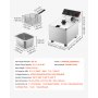 VEVOR Commercial Electric Deep Fryer, 7.5 L Oil Capacity, 2500W Stainless Steel Countertop Fryer with Basket and Lid, Overheat Protection, Temp Control, Adjustable Feet for Commercial Restaurant Use