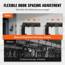 VEVOR Bike Storage Rack, 4 Bike Racks and 2 Helmets Hooks, Wall Mount Bike Storage Hanger, Home & Garage Organizer, Customizable for Various Bike Sizes, Adjustable Holder, Holds Up to 200 lbs, 32-inch