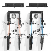 VEVOR Bike Storage Rack Wall Mount Garage Bike Holder for 4 Bicycles + 2 Helmets