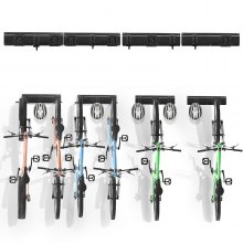 VEVOR Bike Storage Rack Wall Mount Garage Bike Holder for 6 Bicycles + 5 Helmets