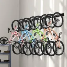 VEVOR Bike Storage Rack Wall Mount Garage Bike Holder for 8 Bicycles + 7 Helmets