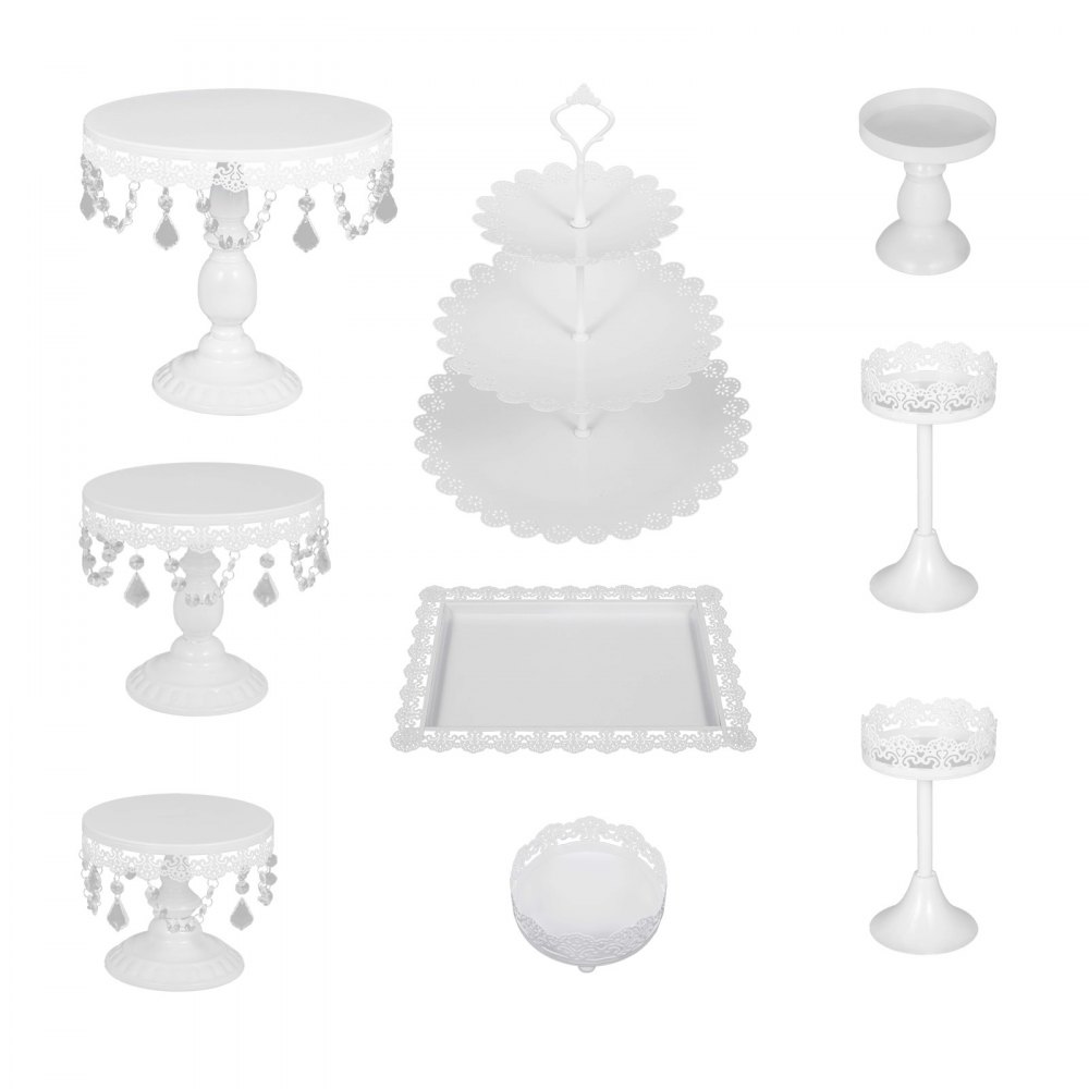12 unidades/juego de soporte para tartas, estante redondo de hierro para bodas, decoración de torre para cupcakes