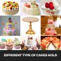 3Pcs Set Crystal Metal Cake Holder Cupcake Stand Birthday Wedding Party Display