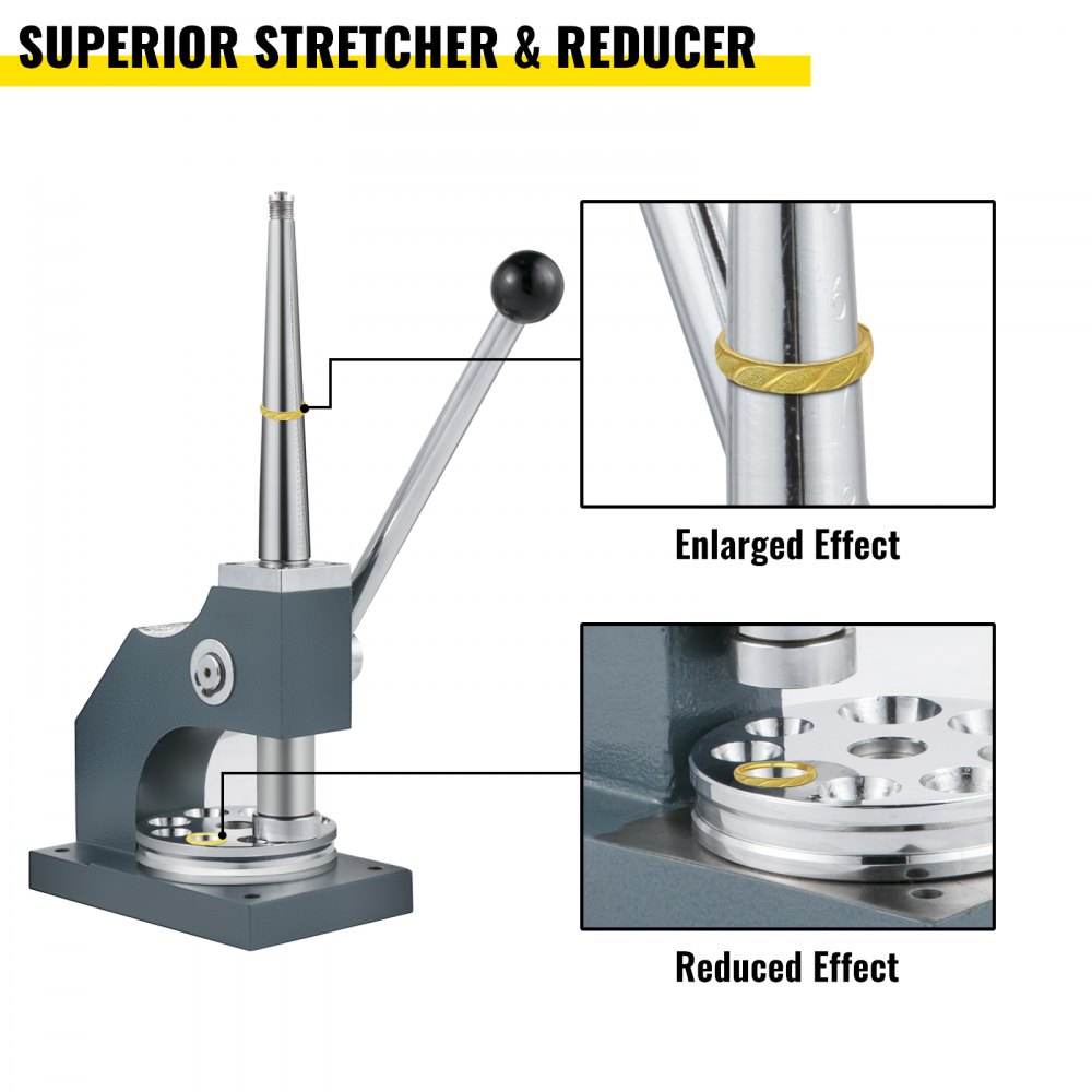 VEVOR Jewelry Ring Stretcher Reducer Enlarger Machine Adjustment Sizer Tool 6-36