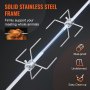 VEVOR grill rotisserie kit with solid stainless steel frame, rust-proof, undeformed, easy clean-up.