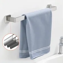 VEVOR Brushed Nickel Bathroom Hardware Set, 5 Pieces Bathroom Accessories Set, Stainless Steel 24 inch Towel Bar, Towel Rack, 2 Robe Towel Hooks, Toilet Paper Holder for Bath Room, Wall Mounted