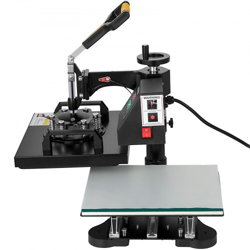 VEVOR Heat Press Machine, 10x12inch / 25x30cm, 2IN1 Clamshell Sublimation Transfer Printer with Teflon Coated, Digital Precise Heat Control, Powerpress for T-Shirt Hat Cap