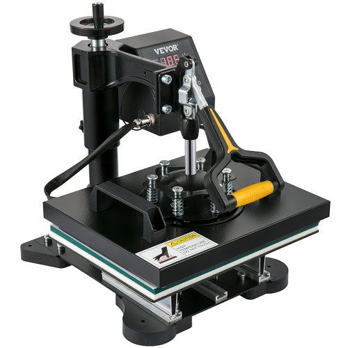 VEVOR Heat Press Machine, 10x12inch / 25x30cm, 2IN1 Clamshell Sublimation Transfer Printer with Teflon Coated, Digital Precise Heat Control, Powerpress for T-Shirt Hat Cap