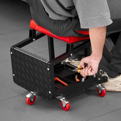 VEVOR Mechanic Stool, 300 lbs Capacity Garage Seat/Work Stool with