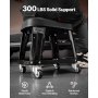 Mechanic Stool Rolling Workshop Seat 300 lbs Load with Wheels & Tool Tray