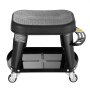 Banco mecânico VEVOR, assento de garagem/banco de trabalho com capacidade para 136 kg, com rodas, banco giratório de 360° com bandeja para ferramentas e suporte para chaves de fenda, resistente, para garagem, oficina e reparo de automóveis, preto