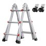 VEVOR Telescoping Ladder A Frame 9.5 FT Extension Multi-Function for Homework