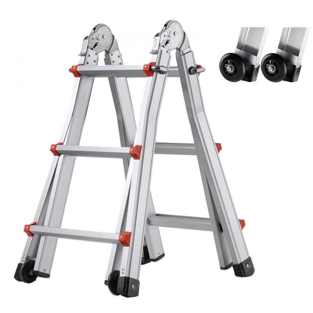 VEVOR Telescoping Ladder A Frame 10 FT Extension Multi-Function for lekser