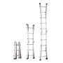VEVOR Telescoping Ladder A Frame, 11 FT Compact Aluminum Extension Ladder, Multi-Function Portable Collapsible RV Ladder, Telescopic Ladder for Homework Stairs Indoor Outdoor Roof, 330lb Load