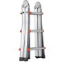 VEVOR Telescoping Ladder A Frame, 11 FT Compact Aluminum Extension Ladder, Multi-Function Portable Collapsible RV Ladder, Telescopic Ladder for Homework Stairs Indoor Outdoor Roof, 330lb Load