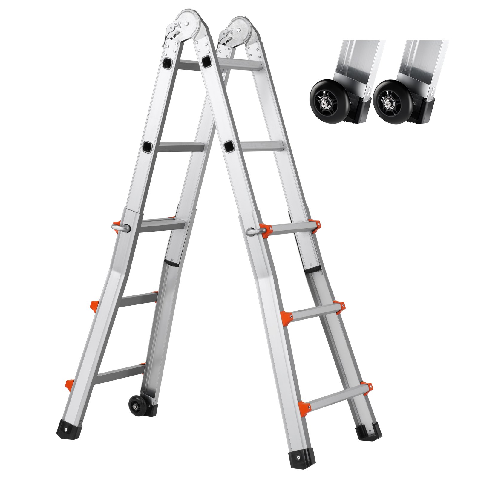 VEVOR Telescoping Ladder A Frame 10 FT Extension Multi-Function for Homework
