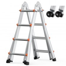 VEVOR Telescoping Ladder A Frame 15 FT Extension Multi-Function for Homework