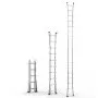 Escalera telescópica VEVOR con estructura en A, compacta y extensible de aluminio de 6 m, portátil y plegable, multifunción, para RV, ideal para tareas escolares, interiores y exteriores, con capacidad de carga de 150 kg.