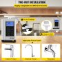 VEVOR Water Ionizer, 7 Water Settings, Alkaline Acid Home Filtration System with 3.8\" LCD Touch Panel, pH3.5-10.5 Kangen Water with 6000L Replaceable Filter, Up to -500mV ORP