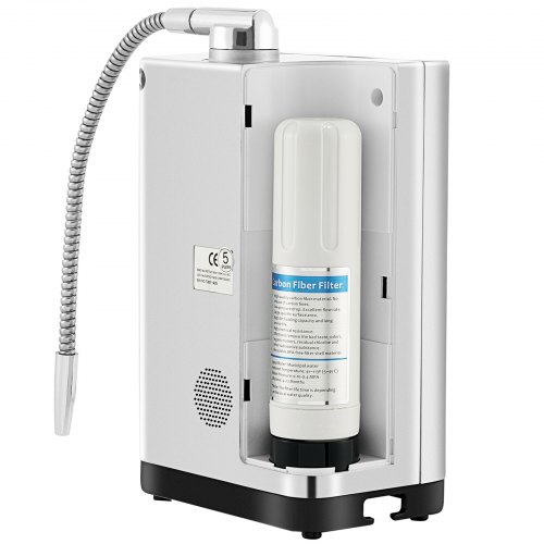 VEVOR Water Ionizer Machine, 7 Water Settings, Alkaline Acid Home Filtration System w/ 3.8" LCD Touch Panel, pH3.5-10.5 Kangen Water w/ 6000L Replaceable Filter, up to 1200PPM TDS & -500mV ORP, Silver