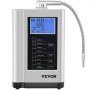 Ionizátor vody VEVOR, 7 nastavení vody, alkalický domácí filtrační systém s 3,8" LCD dotykovým panelem, pH 3,5-10,5 Kangen Water s 6000L vyměnitelným filtrem, až 1200PPM TDS & -500mV ORP, stříbrná