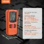 VEVOR 3-in-1 EMF Meter, 5Hz-6GHz, Handheld Rechargeable Electromagnetic Field Radiation Detector, Digital LCD EMF Tester for EF MF RF Home Inspections Outdoor Ghost Hunting 5G Cell Tower Temperature