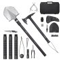 VEVOR Survival Shovel Survival Axe, 28-in-1 Camping Folding Shovels with Hatchet, Stainless Steel Tactical Shovel Hatchet Combo, Multifunctional Emergency Survival Gear Equipment for Camping Hiking