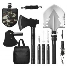 Survival Shovel Survival Axe 16-in-1 Camping Folding Shovels with Hatchet