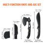 VEVOR Hunting Knife and Hatchet Axe Combo Set Sheath Fixed Blade Knife Camping