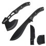 VEVOR Hunting Knife and Hatchet Axe Combo Set with Sheath, Fixed Blade Tactical Knife and Camping Axe, Stainless Steel Survival Knife and Camping Hatchet for Outdoor Survival Hunting Camping Adventure