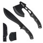 VEVOR Hunting Knife and Hatchet Axe Combo Set with Sheath, Fixed Blade Tactical Knife and Camping Axe, Stainless Steel Survival Knife and Camping Hatchet for Outdoor Survival Hunting Camping Adventure