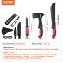 VEVOR Camping Hatchet Machete Knife Set Sheath Hunting Knife Flashlight Paracord