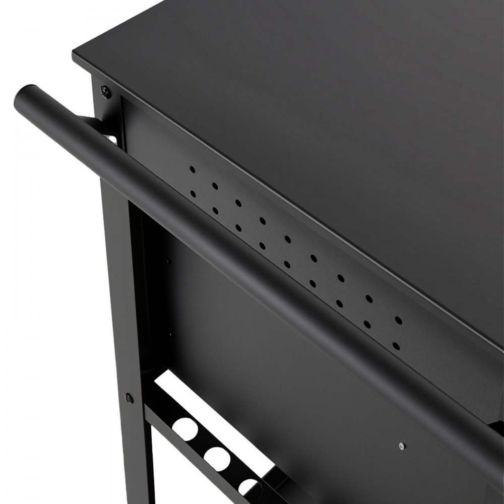 VEVOR 5-Tier Tool Cart with Drawers, 226.8 kg Capacity Rolling Work Cart, For Garage, Warehouse, Repair Shop, Mechanic Tool Storage Organizer Locking Drawers, Flexible Wheels, Heavy-Duty Steel, Black