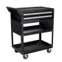 VEVOR 5-Tier Tool Cart with Wheels, 400 lbs Load Capacity, Rolling Work Cart with 2 Drawers & Pegboard, Mechanic Tool Storage Organizer with Locking System for Garage, Warehouse and Repair Shop, Black