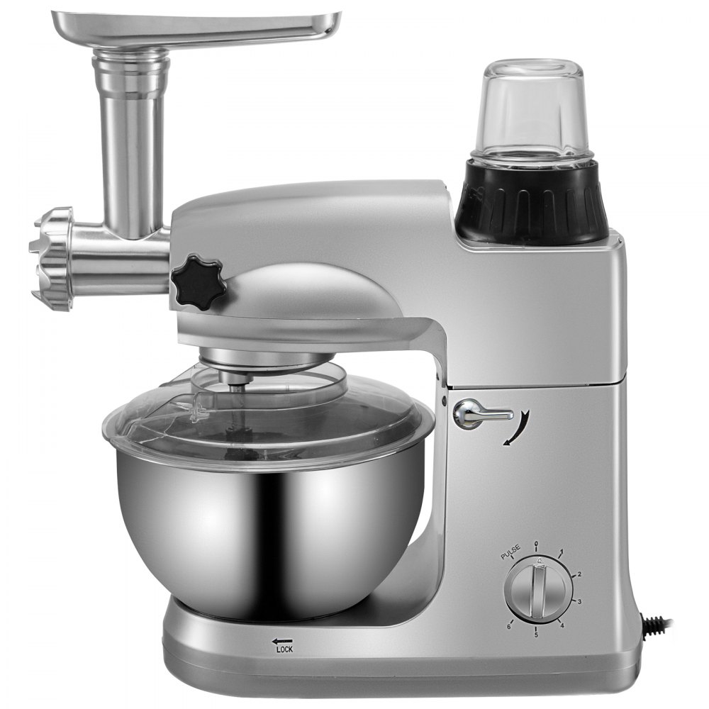 VEVOR 4 in 1 Stand Mixer Meat Grinder Juice Blender 1000W 5L Bowl 6 S-peed