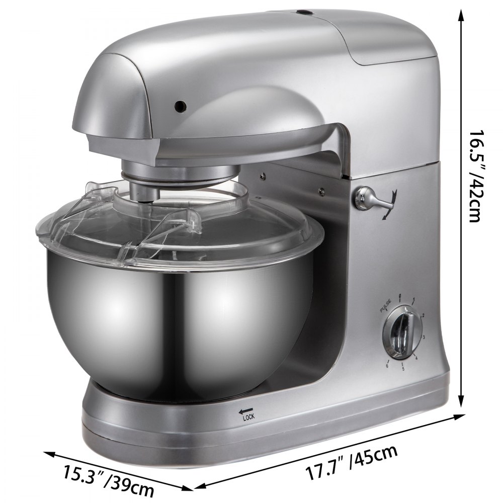 VEVOR 4 in 1 Stand Mixer Meat Grinder Juice Blender 1000W 5L Bowl 6 S-peed