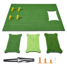 VEVOR PRO 5x4ft Golf Hitting Mat Turf Golf Training Aid Indoor Outdoor Practice