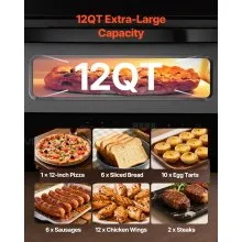 VEVOR 12 Inch Electric Pizza Oven with Pizza Stone 750℉ Max Temp Pizza Maker